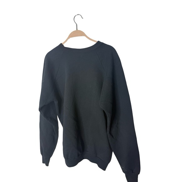 Fruit of the Loom USA 1988 puffy paint Kitty Cat butterfly crewneck sweatshirt L - Picture 2 of 4